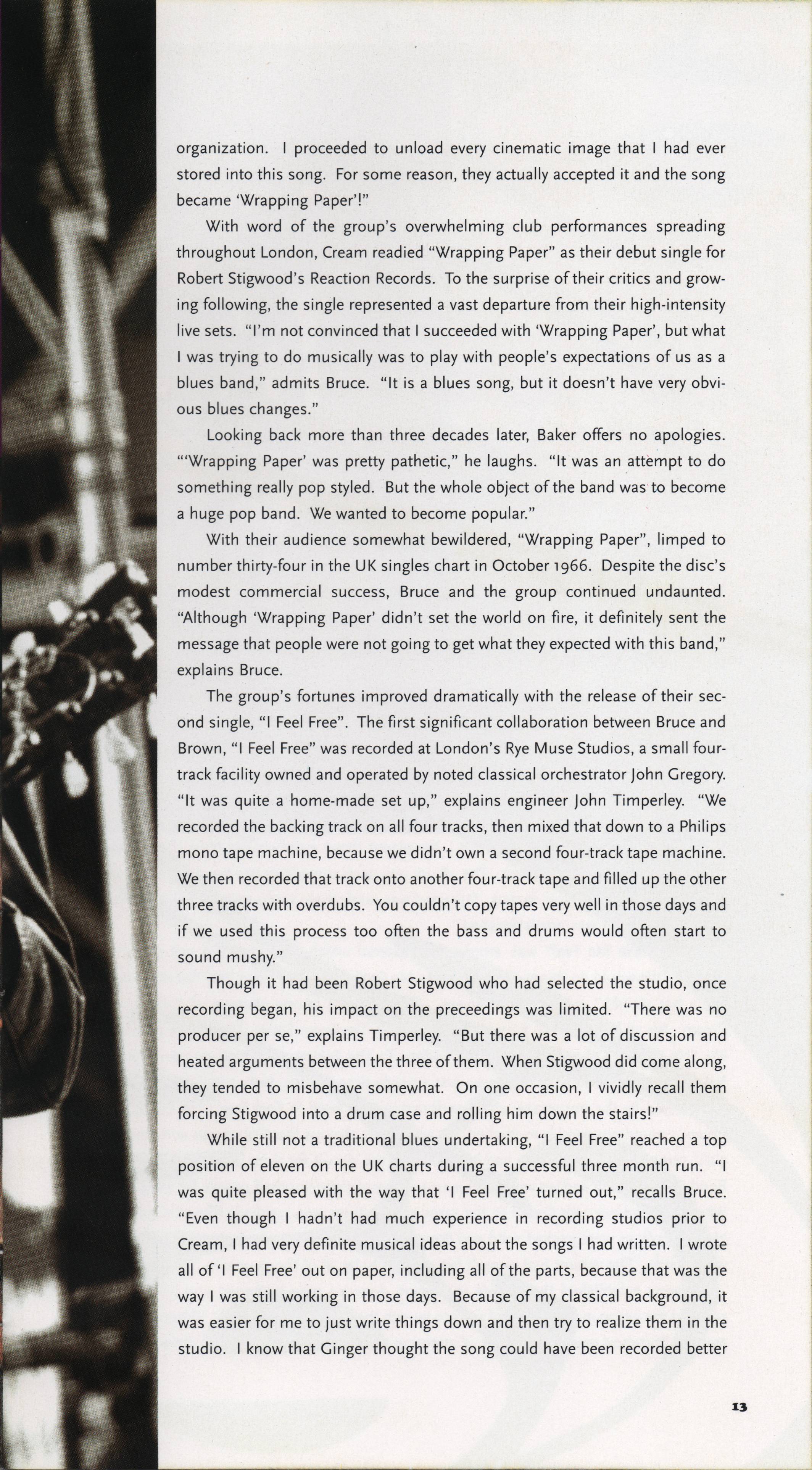 Cream Those Were the Days : Booklet 13